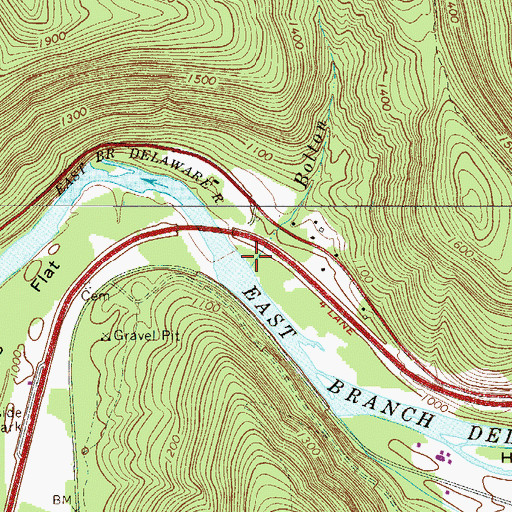 Topographic Map of Bolton Brook, NY