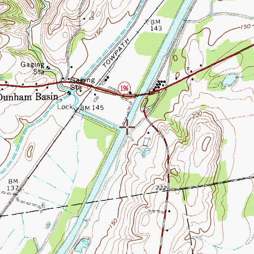 Topographic Map of Bond Creek, NY