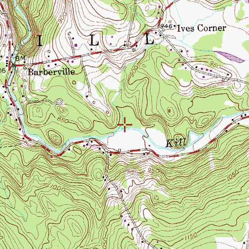 Topographic Map of Bonesteel Creek, NY