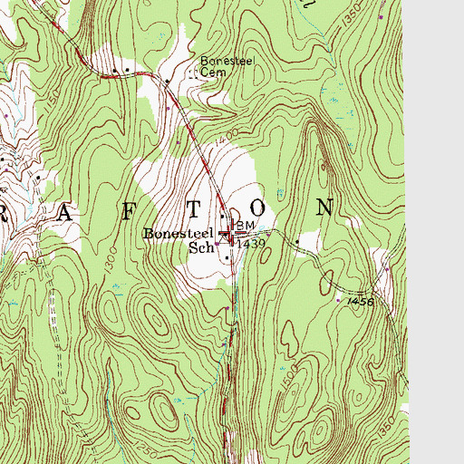 Topographic Map of Bonesteel School, NY