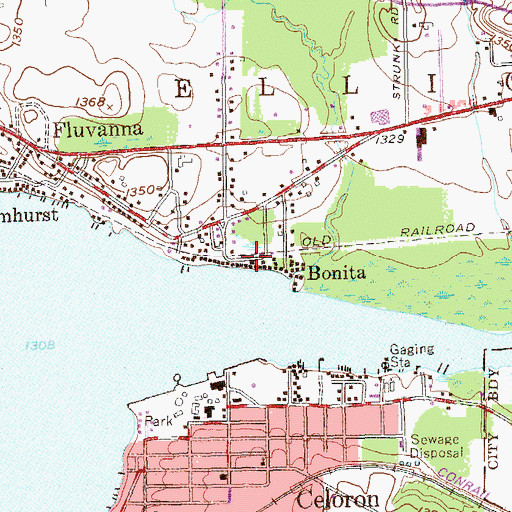 Topographic Map of Bonila, NY