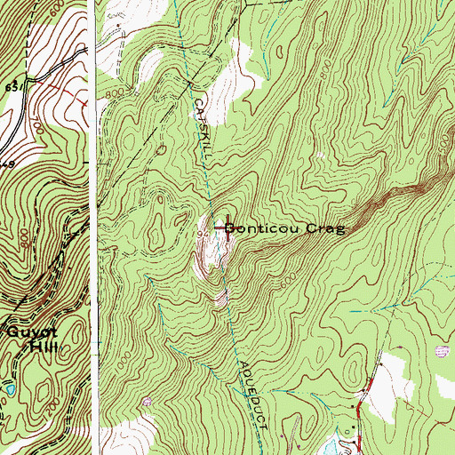 Topographic Map of Bonticou Crag, NY