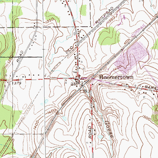 Topographic Map of Boomertown, NY