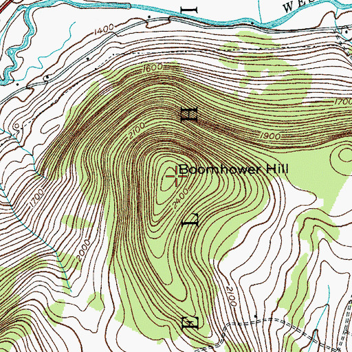 Topographic Map of Boomhower Hill, NY