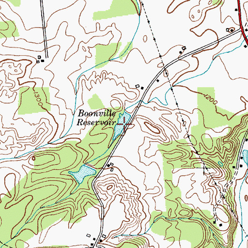 Topographic Map of Boonville Reservoir, NY