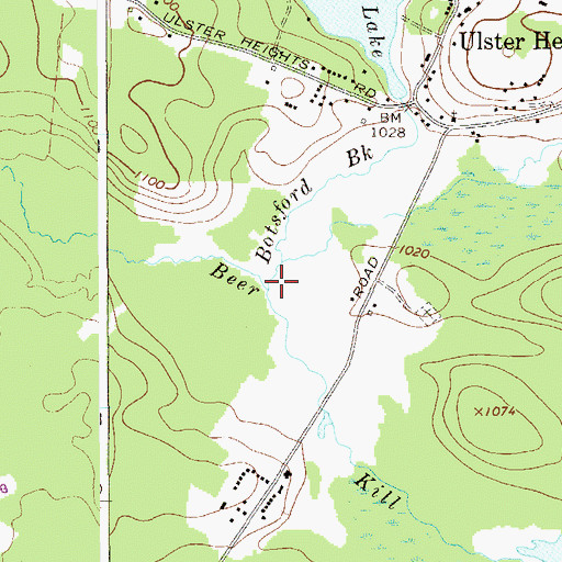 Topographic Map of Botsford Brook, NY