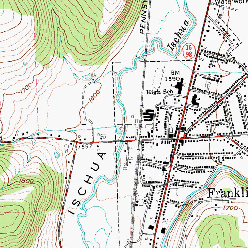 Topographic Map of Boyce Run, NY