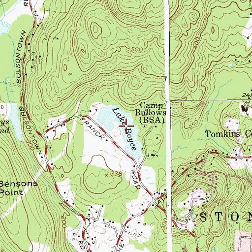 Topographic Map of Lake Boyce, NY