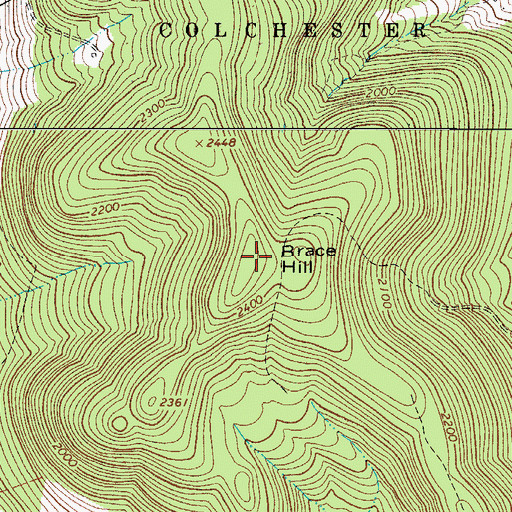 Topographic Map of Brace Hill, NY