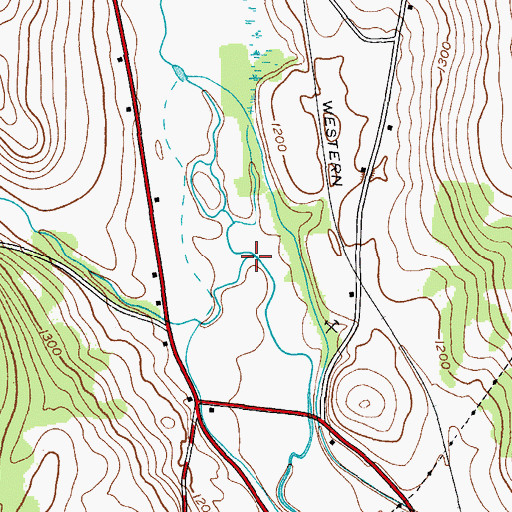 Topographic Map of Bradley Brook, NY