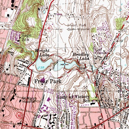 Topographic Map of Bradley Lake, NY
