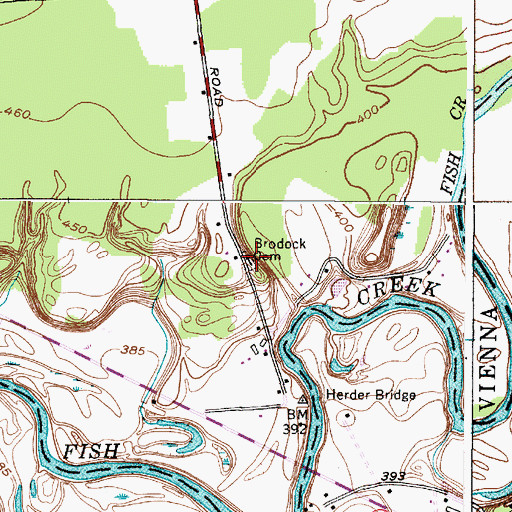 Topographic Map of Brodock Cemetery, NY