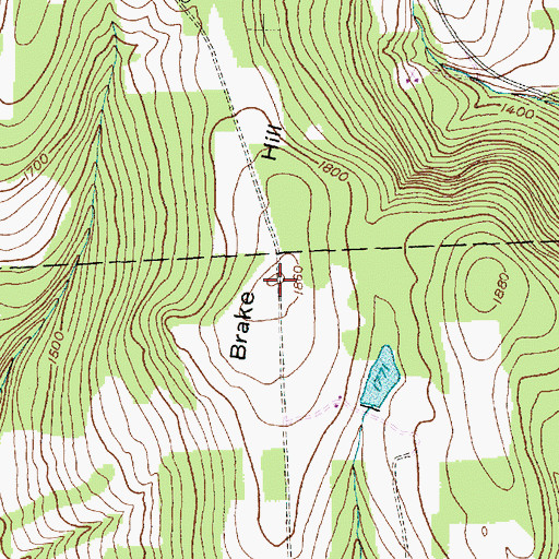Topographic Map of Brake Hill, NY