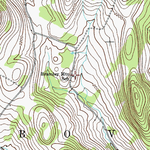 Topographic Map of Bramley Mountain School, NY