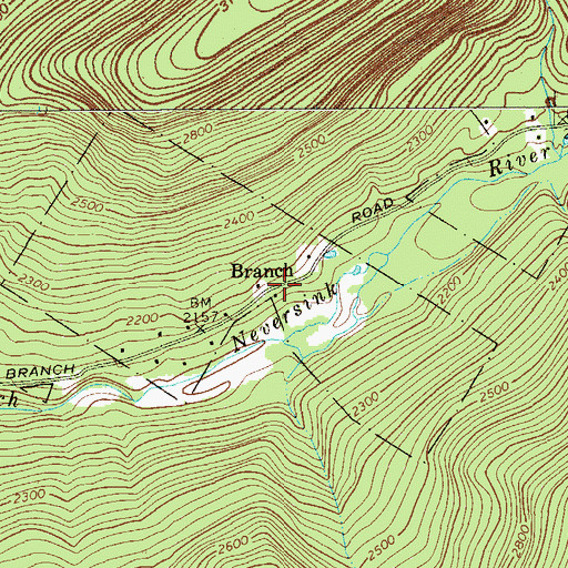 Topographic Map of Branch, NY