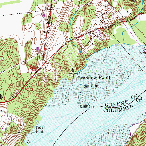 Topographic Map of Brandow Point, NY