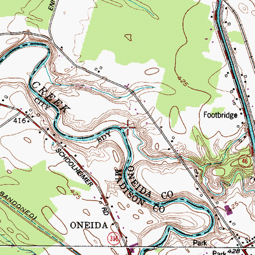 Topographic Map of Brandy Brook, NY