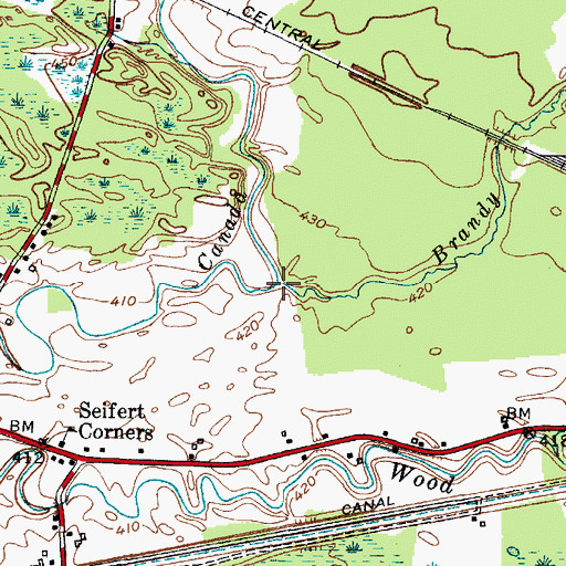 Topographic Map of Brandy Brook, NY