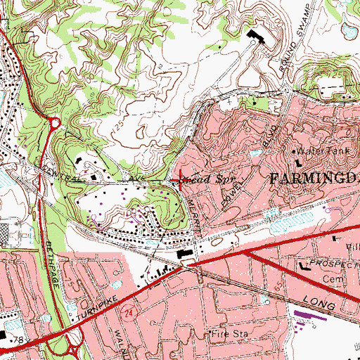 Topographic Map of Bread Spring, NY
