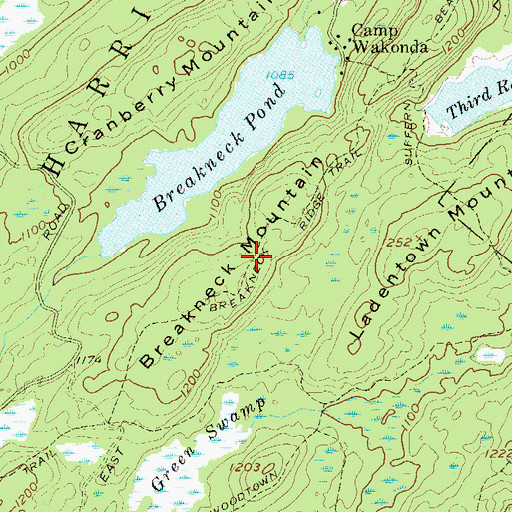 Topographic Map of Breakneck Ridge Trail, NY