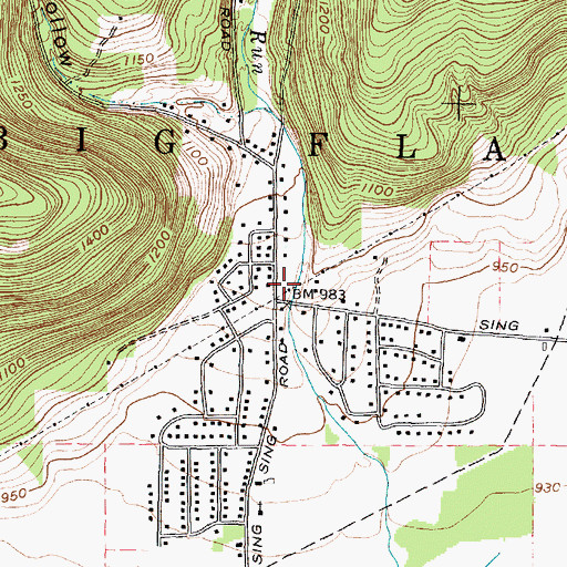 Topographic Map of Breed Hollow, NY