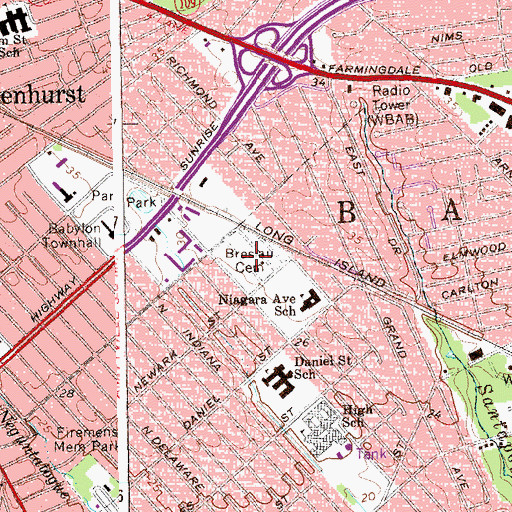 Topographic Map of Breslau Cemetery, NY