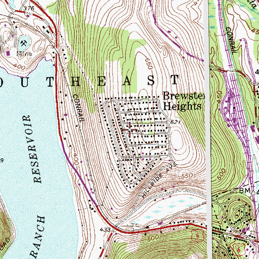 Topographic Map of Brewster Heights, NY