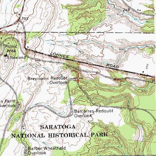 Topographic Map of Breymann Redoubt Overlook, NY