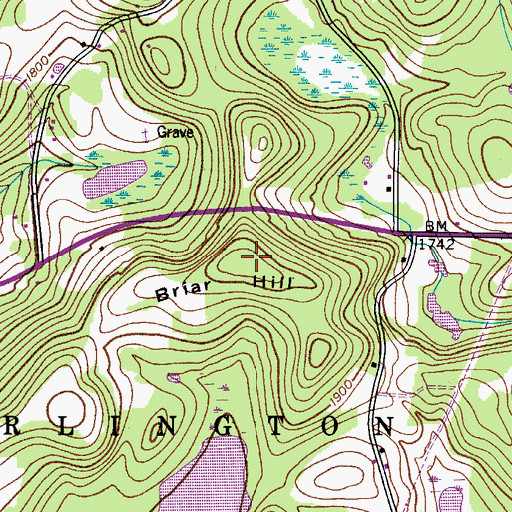 Topographic Map of Briar Hill, NY