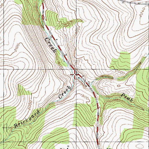 Topographic Map of Brickyard Creek, NY