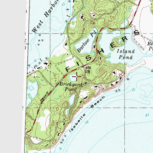 Topographic Map of Brickyard Pond, NY
