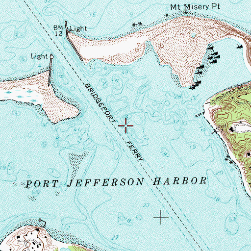 Topographic Map of Bridgeport Ferry, NY