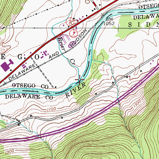 Topographic Map of Brier Creek, NY