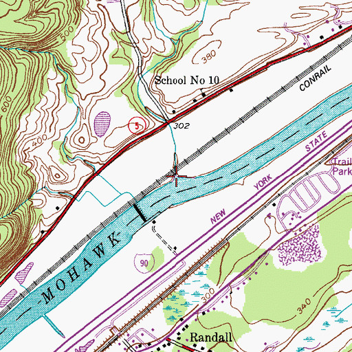 Topographic Map of Briggs Run, NY