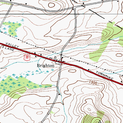 Topographic Map of Brighton, NY