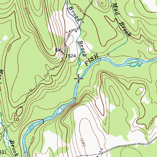 Topographic Map of Broad Brook, NY