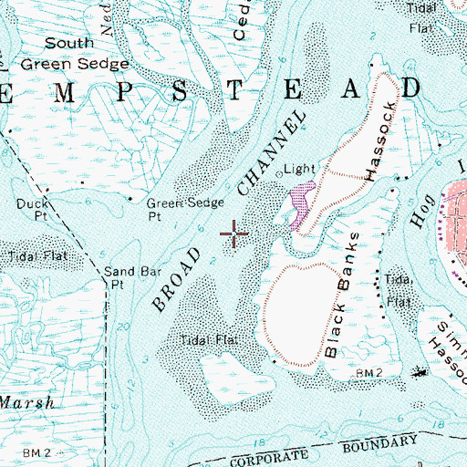 Topographic Map of Broad Channel, NY