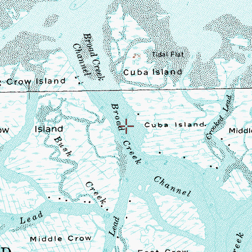 Topographic Map of Broad Creek Channel, NY