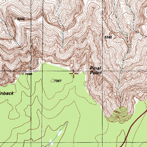 Topographic Map of Pinal Point, AZ