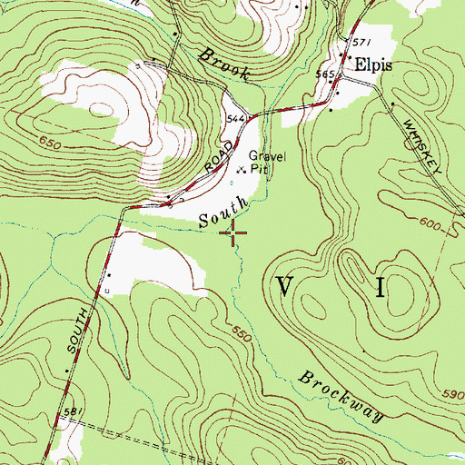 Topographic Map of Brockway Brook, NY