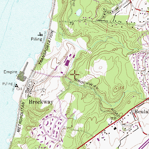 Topographic Map of Brockway School, NY