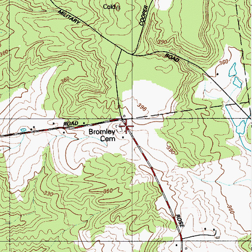 Topographic Map of Swezey Hill Cemetery, NY