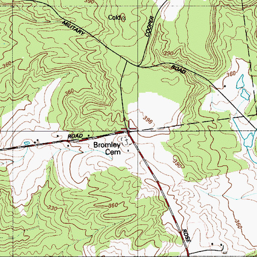 Topographic Map of Bromley School, NY