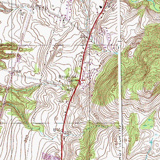 Topographic Map of Brookins Cemetery, NY