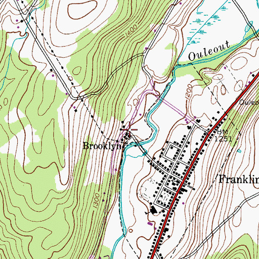 Topographic Map of Brooklyn, NY