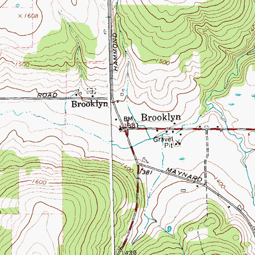 Topographic Map of Brooklyn, NY