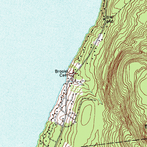 Topographic Map of Anderson Cemetery, NY