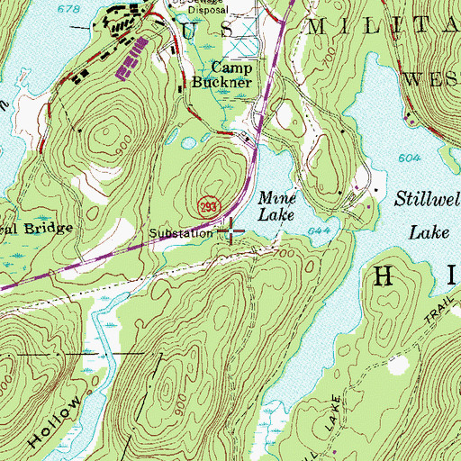 Topographic Map of Brooks Hollow, NY