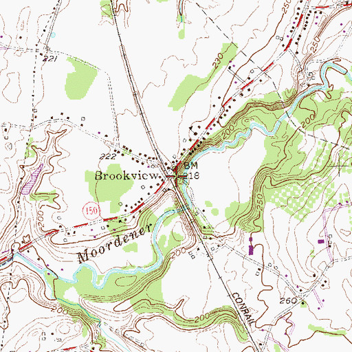 Topographic Map of Brookview, NY
