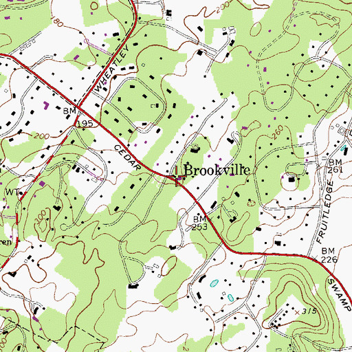 Topographic Map of Brookville, NY